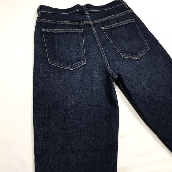 AGOLDE Pinch Waist Skinny Jeans Women 28x30 Dark Wash Blue Whisker USA Stretch - Picture 9 of 16